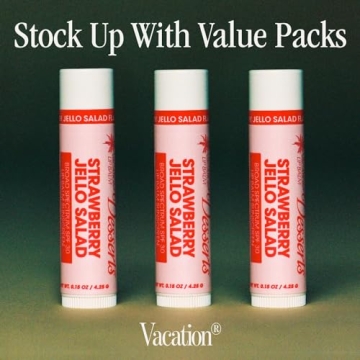 Vacation Strawberry Jello Lip Balm SPF 30 3-Pack