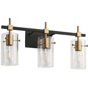 SOLFART Vintage Vanity Light Fixture: Elegant 3-Light Bathroom Over Mirror