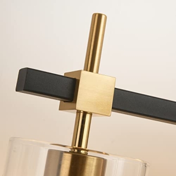 SOLFART Vintage Bathroom Light Fixture with Glass Shades