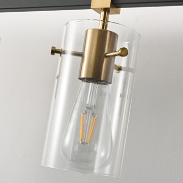 SOLFART Vintage Bathroom Light Fixture with Glass Shades