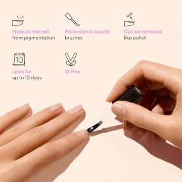 Manucurist Green Flash Base Coat - LED Gel Nail Polish Base Coat - 12-Free - 84% Bio-Sourced Ingredients - Made in France - 0.5 fl oz Bottle