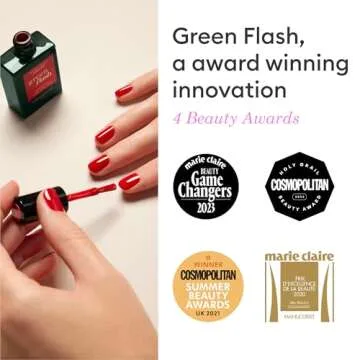 Manucurist Green Flash Base Coat - LED Gel Nail Polish Base Coat - 12-Free - 84% Bio-Sourced Ingredients - Made in France - 0.5 fl oz Bottle
