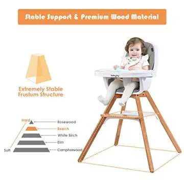 BABY JOY 3 in 1 Convertible High Chair for Kids