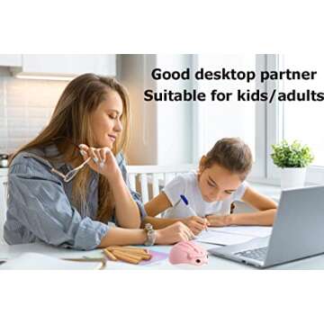 2.4GHz Wireless Mouse Cute Hamster Shape Less Noice Portable Mobile Optical 1200DPI USB Mice Cordless Mouse for PC Laptop Computer Notebook MacBook Kids Girl Men Women Adults Gift (Pink)