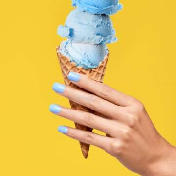 KISS imPRESS No Glue Mani Press On Nails, Color, 'Baby why so Blue', Blue, Short Size, Squoval Shape, Includes 30 Nails, Prep Pad, Instructions Sheet, 1 Manicure Stick, 1 Mini File