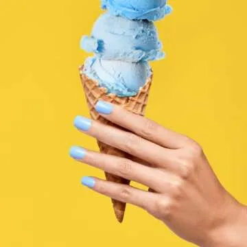 KISS imPRESS No Glue Mani Press On Nails, Color, 'Baby why so Blue', Blue, Short Size, Squoval Shape, Includes 30 Nails, Prep Pad, Instructions Sheet, 1 Manicure Stick, 1 Mini File