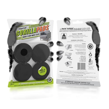 Slipstick GorillaPads Non Slip Furniture Pads for Floors