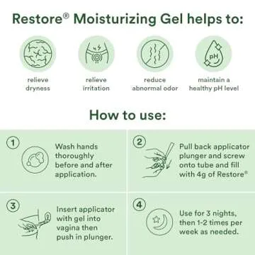 Good Clean Love Restore Moisturizing Vaginal Gel, pH-Balanced Vaginal Moisturizer for Women, 2 Oz