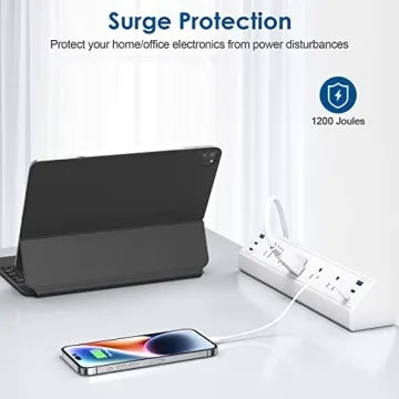 Desk Clamp Power Strip USB C with USB Ports & Surge Protection