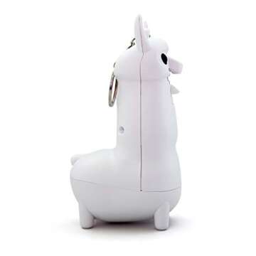 Pepperem Cute Llama Shaped Pepper Spray Keychain Maximum Police Strength 10-feet Range UV Dye Marking with Child Safety Lock Self Defense Device