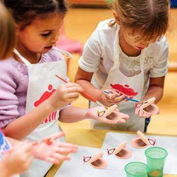 Wooden Percussion Instrument Finger Castanets: 12Pcs Wood Castanets Creative Musical Instrument for ...