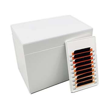Acrylic Eyelash Storage Box, 10 Layers False Eyelashes Glue Pallet Holder Display Grafting Eye lashes Extension Close-Packed Display with 10 Pallets Makeup Organizer
