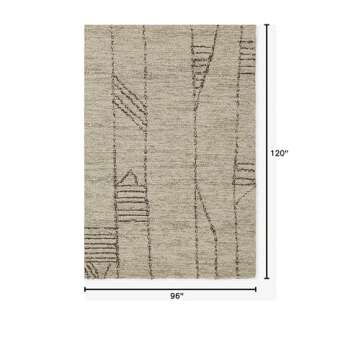 Momeni Teppe Wool Area Rug Natural, 8' X 10'