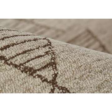 Momeni Teppe Wool Area Rug Natural, 8' X 10'