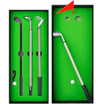 Funny Mini Desktop Golf Ball Pen Set - Perfect Stocking Stuffers