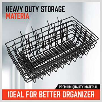 HORUSDY Peg Board Bins and Baskets | 4 Pack | Square Style 4 Size Pegboard Baskets and Pegboard Bins for Organize Workbenches, Accessories