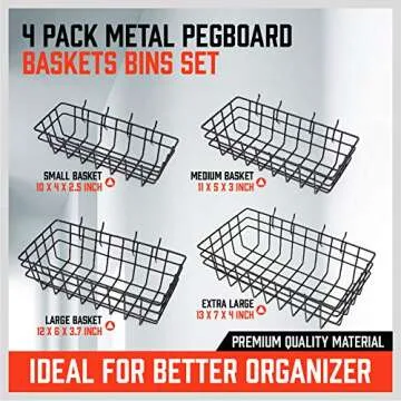 HORUSDY Peg Board Bins | Durable Storage Organizer