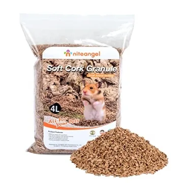 Niteangel Natural Coco/Cork Hamster Bedding for Small Pets - Safe & Fun