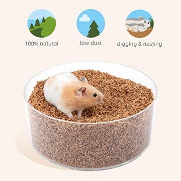Niteangel Natural Coco Cork Hamster Bedding for Small Pets