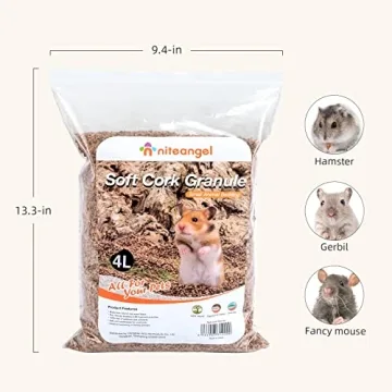 Niteangel Natural Coco Cork Hamster Bedding for Small Pets