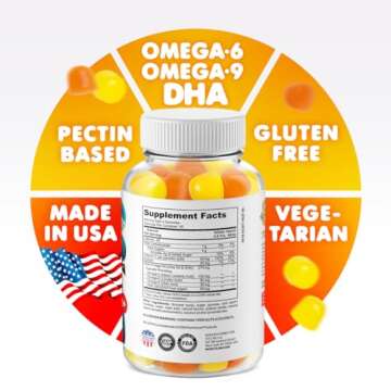 DR. MORITZ Vegan Omega 3 Gummies for Kids and Toddlers (90 Count), Omega 3 Kids Gummies for Brain and Heart Health, No Fish Oil and Gluten Free
