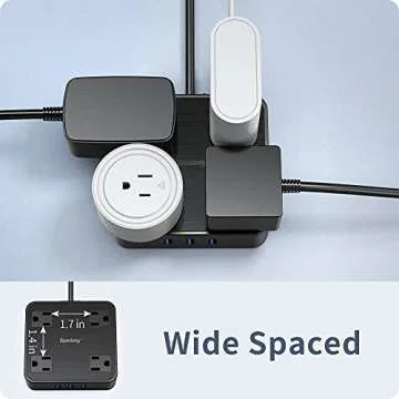 Power Strip Surge Protector with 11 Outlets and USB Ports