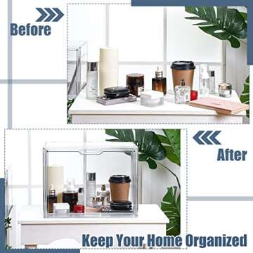 Bucherry 12 Pack Purse Storage Organizer for Closet,Clear Acrylic Display Case for Handbag Organizer with Magnetic Door for Collectibles Hats Shoes Wallet Book