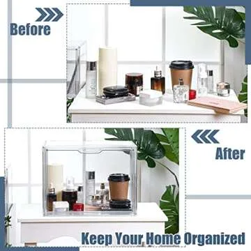 Bucherry 12 Pack Purse Storage Organizer for Closet,Clear Acrylic Display Case for Handbag Organizer with Magnetic Door for Collectibles Hats Shoes Wallet Book