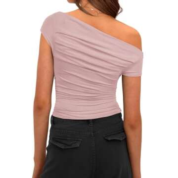 Darong Women's Summer Off Shoulder Crop Top - Trendy Y2K Style