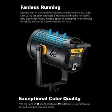 Godox UL150 Silent LED Light 150W 5600K Video Lighting