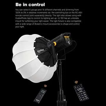Godox UL150 Silent LED Light 150W 5600K Video Lighting