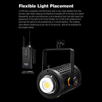 Godox UL150 Silent LED Light 150W 5600K Video Lighting