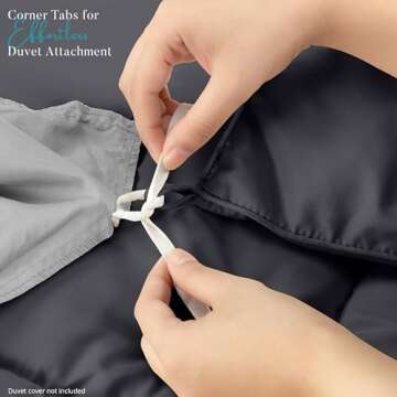 Utopia Bedding Comforter Duvet Insert, Quilted Comforter with Corner Tabs, Box Stitched Down Alternative Comforters King Size (Grey)