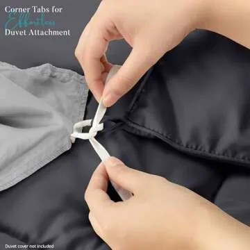 Utopia Bedding Comforter Duvet Insert, Quilted Comforter with Corner Tabs, Box Stitched Down Alternative Comforters King Size (Grey)