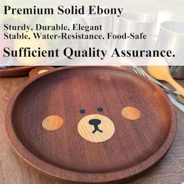 Stylish LILKUISYN Bear-Shaped Wood Serving Tray for Every Occasion
