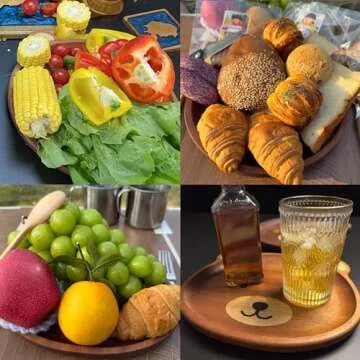 Stylish LILKUISYN Bear-Shaped Wood Serving Tray for Every Occasion