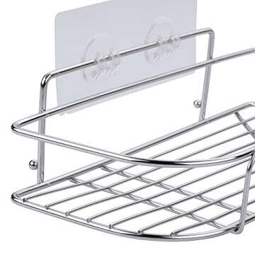 LAIGOO 8 Pcs Replacement Adhesive Stickers for Shower Caddy Corner, No Drilling Wall Hooks Adhesive ...