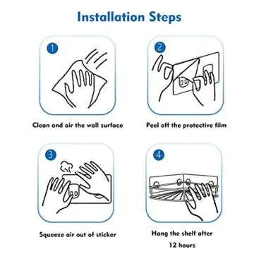 LAIGOO Adhesive Stickers for Bathroom Shelf Caddies 8 Pcs