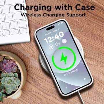 COFFKER Liquid Silicone Case for iPhone 15 - Shockproof Protection