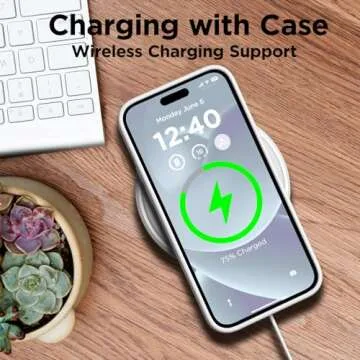 COFFKER Liquid Silicone Case for iPhone 15 - Shockproof Protection