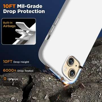 COFFKER Liquid Silicone Case for iPhone 15 - Shockproof Protection