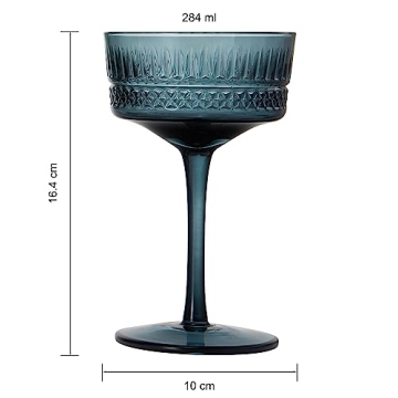 Khen Muted Crystal Champagne Coupes Set - Stylish Pastel Glassware