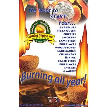 Lightning Nuggets Fire Starters 100 Count for Easy Fires