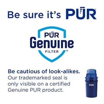 PUR 30-Cup Water Filter Dispenser with 1 Genuine PUR Filter, Large 30-Cup Capacity, 2-in-1 Powerful, Faster Filtration, Lasts 2 Months or 40 Gallons, Dishwasher Safe, White/Blue (DS1800Z)