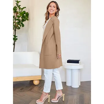 ANRABESS Women's Open Front Cardigan for Fall 2024