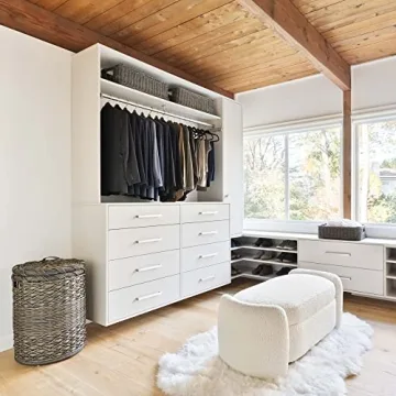 The Basket Lady Round Wicker Laundry Hamper Extra Large