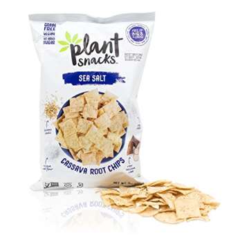 Plant Snacks Sea Salt Mix Cassava Root Chips, Vegan, Big-8 Allergen Free, Non-GMO Project Verified, ...