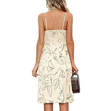 FANCYINN Floral Tie Front Midi Dress - Perfect for All Occasions