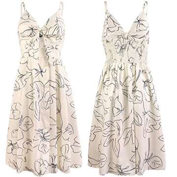 FANCYINN Floral Tie Front Midi Dress - Perfect for All Occasions