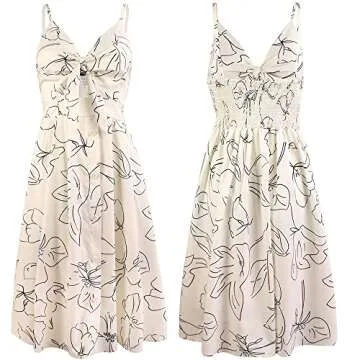 FANCYINN Floral Tie Front Midi Dress - Perfect for All Occasions
